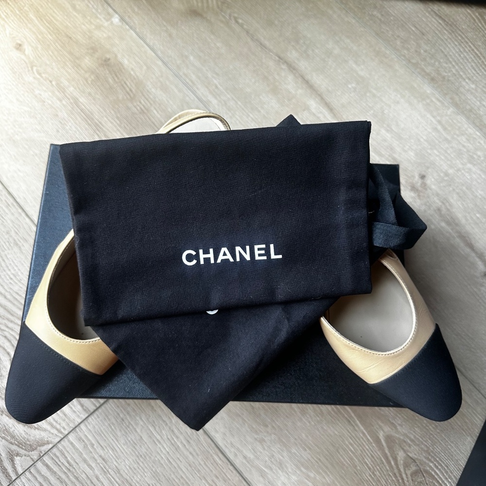 CHANEL slingback captoe leather - Picture 6 of 7